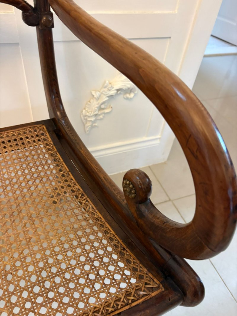 Antique Regency Mahogany Dining Chairs – Set of Six with Cane Seats, Five Singles & One Carver - Image 22